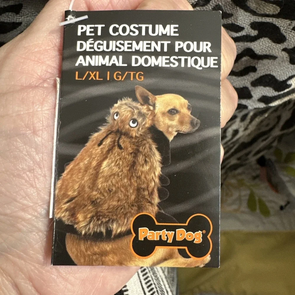 Halloween Dog Costume Spider with Soft Fur Size Large Extra Large! NWT